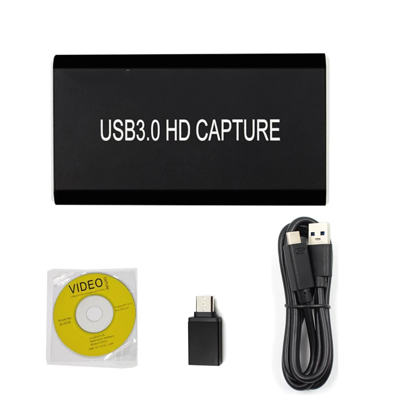 HDMI to USB3.0 HDMI Video Capture Converter HD Game video Live Streaming Record 1080p 60fps Support OBS Studio Windows Mac Linux