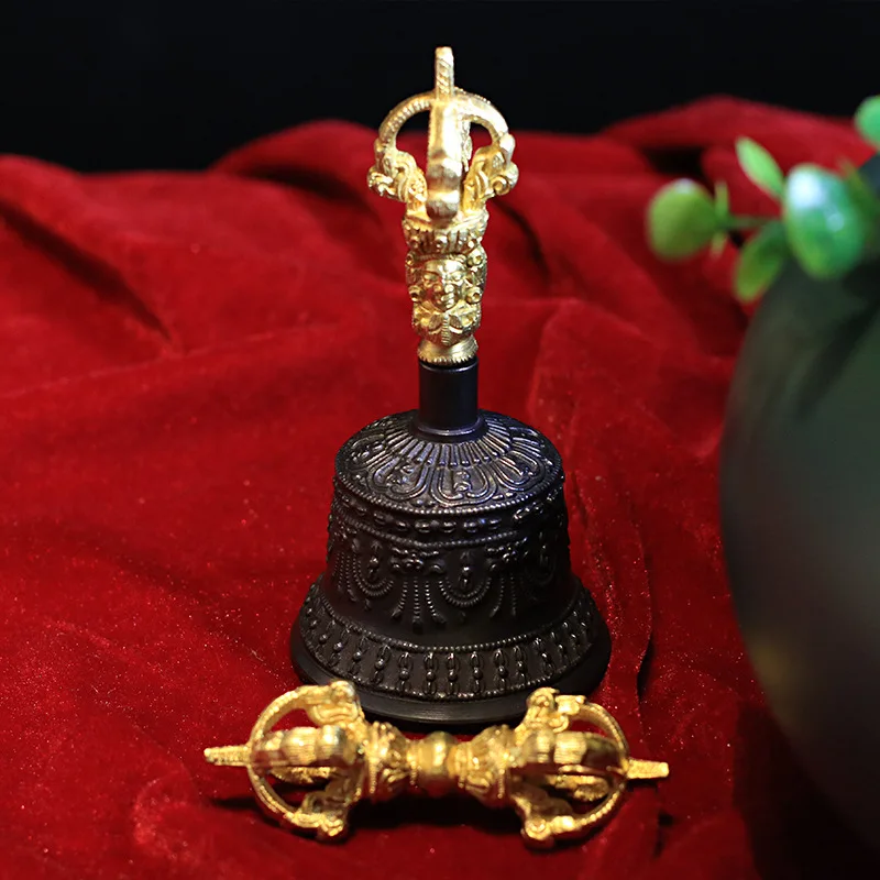 Nepal Imported Copper Bell Sound Ethereal Handmade Tibetan Buddhism Supplies Five Shares Diamond Ring