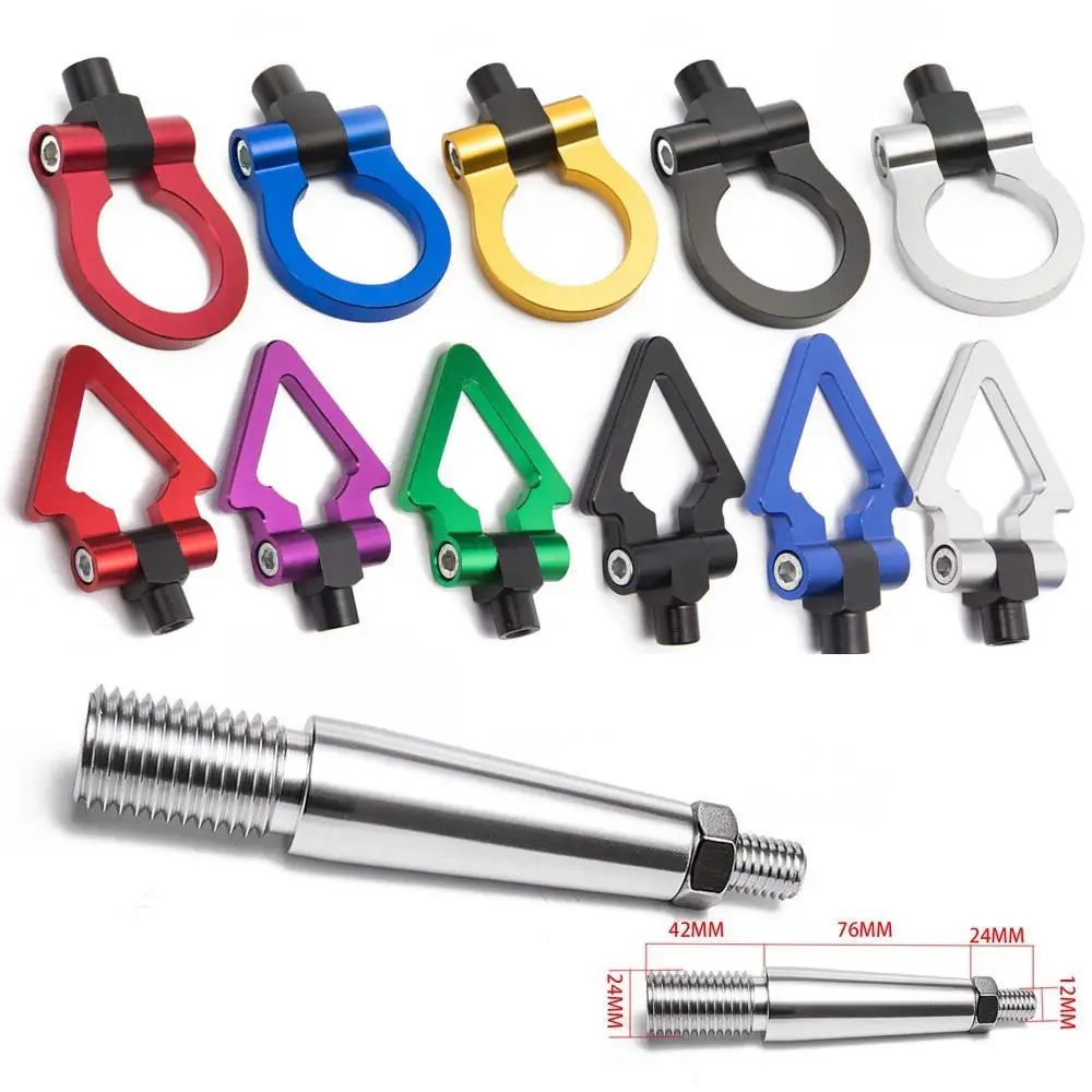 EPMAN Racing Tow Hook CNC Billet Aluminum Front/Rear Japan Car Tow Ring Hook Kit  For Mitsubishi Lancer EVO EP-RTHLPH006