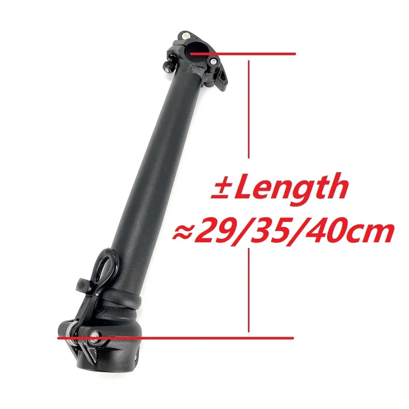 Litepro 29cm 35cm 40cm Folding Bike Stem 25.4mm 28.6mm Quick Release Outward Right Folding Aluminum Alloy Stems Black