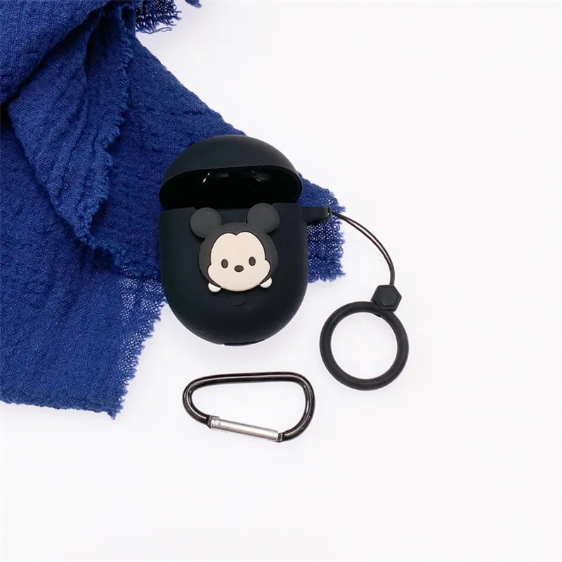 كارتون ديزني سماعة حافظة لهاتف شاومي ريدمي إيردوتس 3 برو سيليكون اللاسلكية بلوتوث سماعة الغطاء الواقي مع هوك