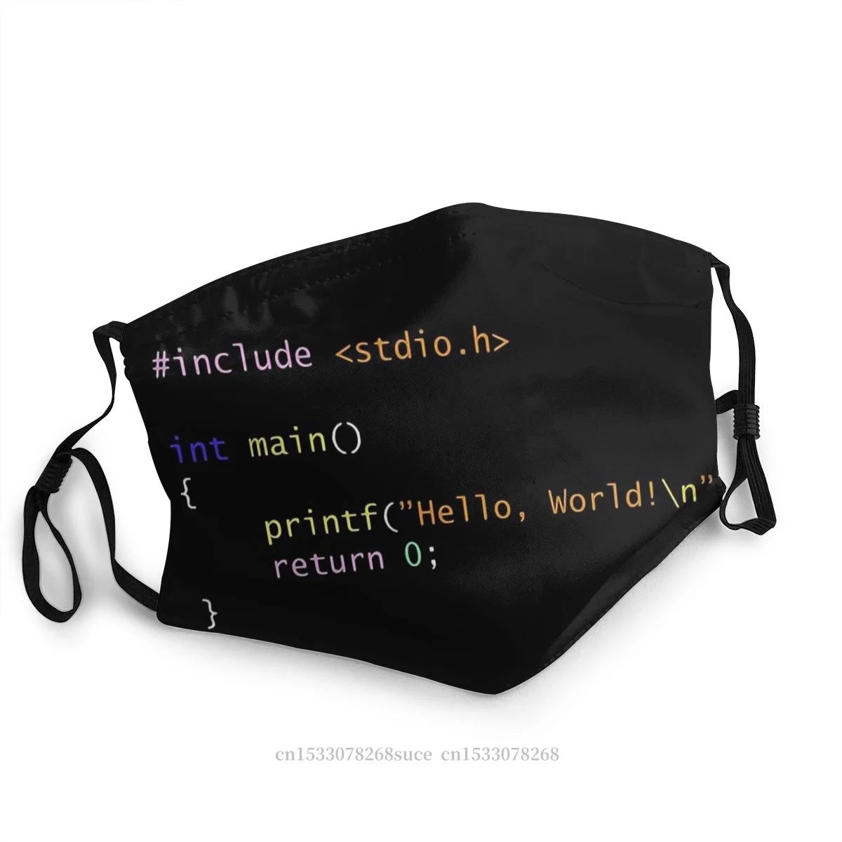 Hello World – masque Facial en C, système d'exploitation Linux, Tux Penguin, confortable, tendance spéciale, Mondkapjes