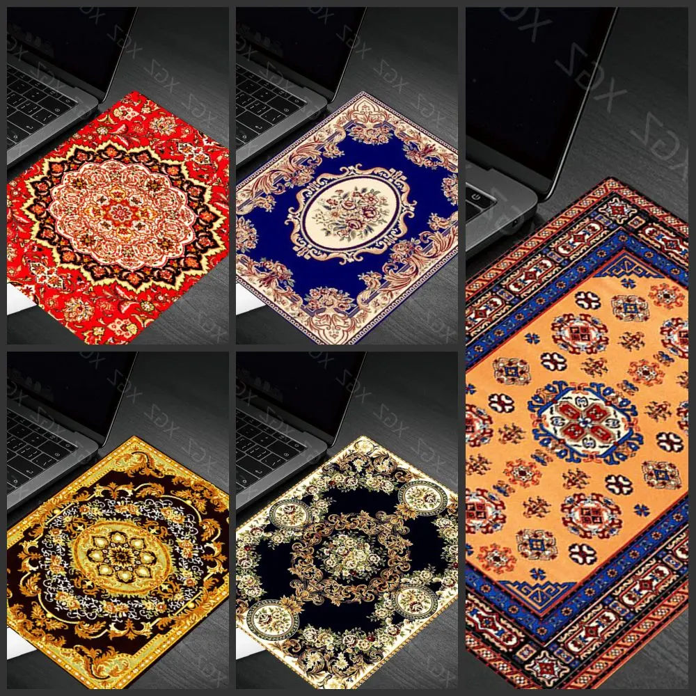 Yzuoan Hot Products Persian Rugs Comfort Small Mouse Mat Gamer Mouse Pad Pattern Soft Gaming Accessories Mousepad Desk Mat