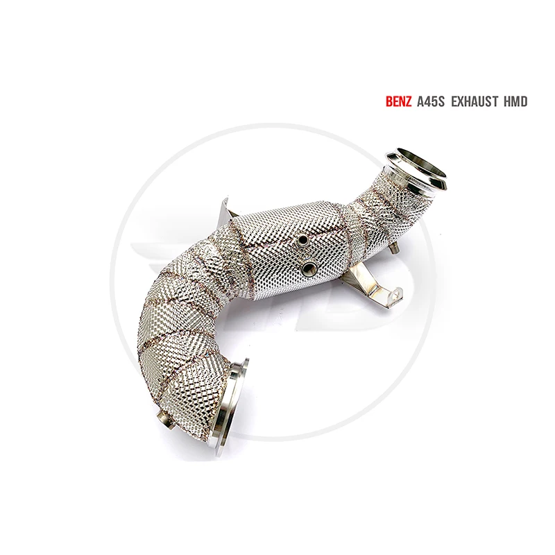Downpipe collettore di scarico HMD per Benz A35 A45 A45S CLA45 GLA45 Accessori auto con collettore catalitico senza tubo Cat
