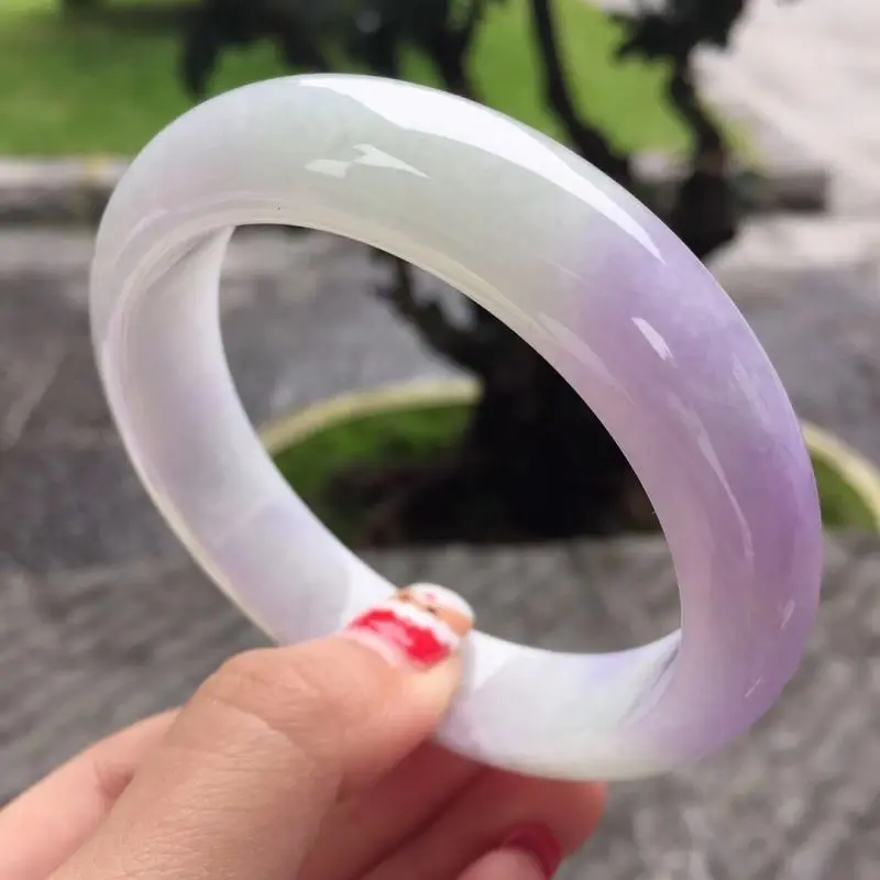 Top A Goods Natural Jadeite Green Bangle Handcarved Jade Bracelet Exquisite Handcrafts Decoration Accessories Jewelry PartyGifts