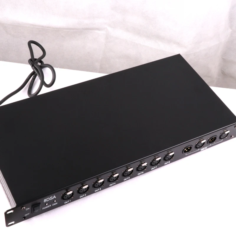 Signal Amplifier DMX512 Lighting 8-Way DMX512 Signal Amplifier Expander Computer Light Parabolic Aluminum Reflector