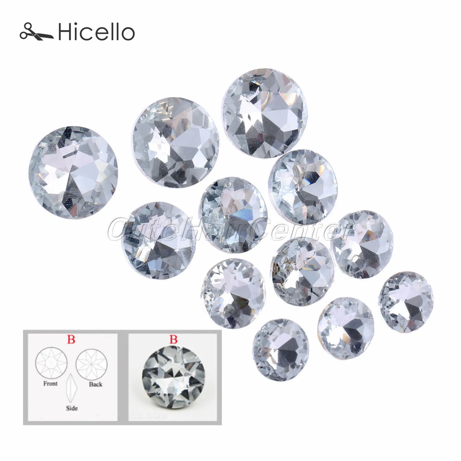 10pcs Nails Crystal Button Glass Upholstery  Diamond Tacks Pins Knot 14mm/16mm/18mm/22mm Sewing Furniture Decoration Hicello