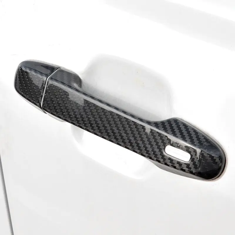 For Subaru Impreza 2017 2018 2019 2020 2021 Carbon Fiber Car Door Handle Cover Decor Sticker Overlay Styling Accessories