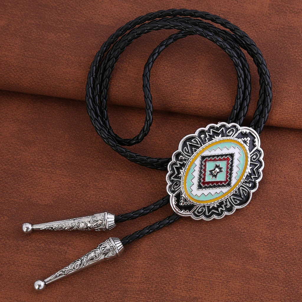 Natural Stone Scorpion Bolo Tie for Man Indian Cowboy Western Cowgirl Leather Rope Zinc Alloy Necktie