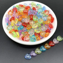 50pcs/lot 10mm Transparent Heart Shape Acrylic Bead Loose Spacer Beads Jewelry Making Bracelet Pendant Earring DIY #RoLi