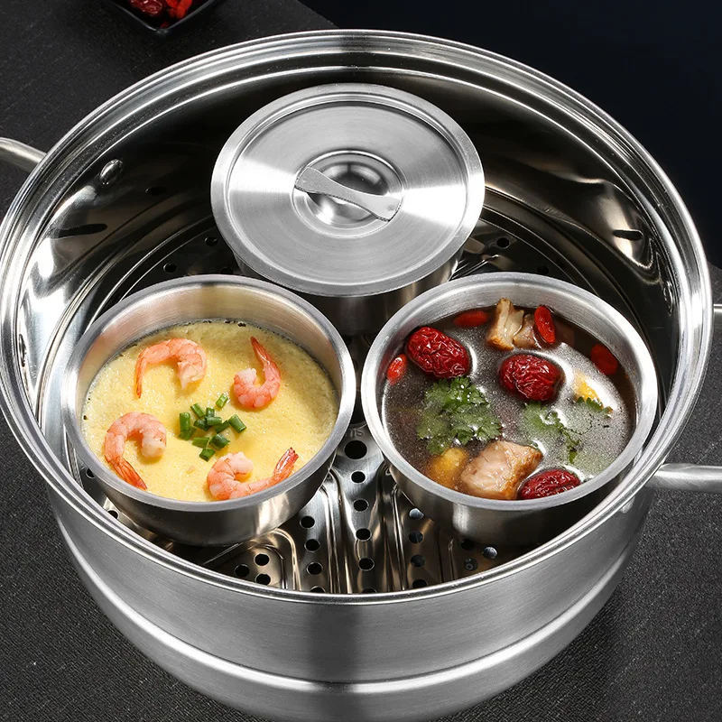 304 Stainless Steel Bowl with Lid Rice Fruit Salad Soup Bowls Food Container Stew Bowls Kitchen Tableware Supplies