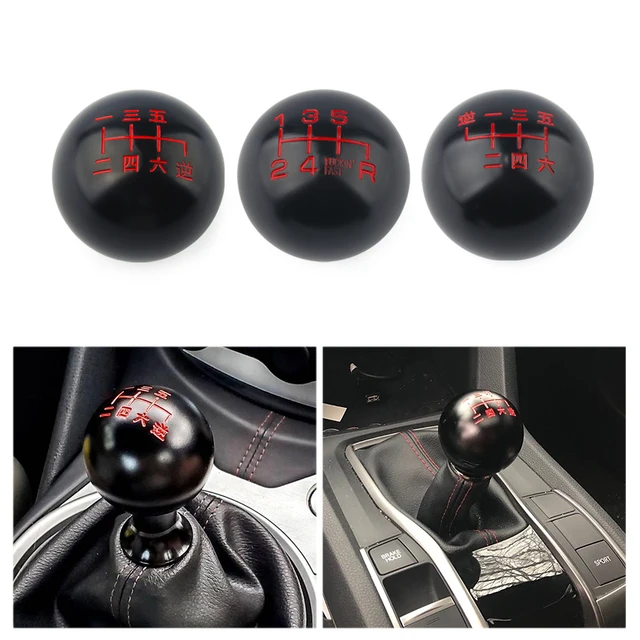 Styl JDM czarna 6-biegowa gałka zmiany biegów M10X1.5/M10X1.25/M8X1.25 do Honda Acura/TOYOTA/NISSAN