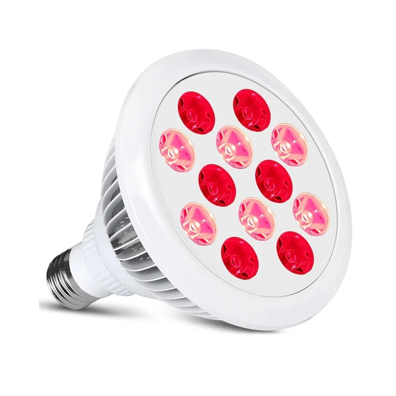 24W Red Light Therapy Bulbs 660nm Red 850nm Near Infrared Light Therapy Device for Skin and Pain