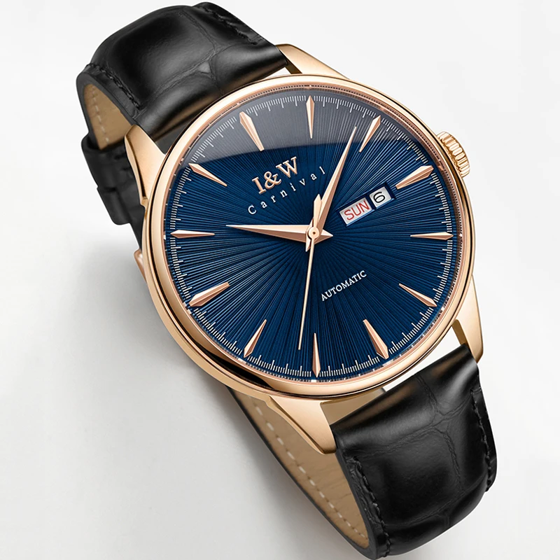 Carnival Brand IW Series MIYOTA Movement High-End Mechanical Watch for Men Sport Leather Luxury Sapphire Automatic Watches Mens - view 4