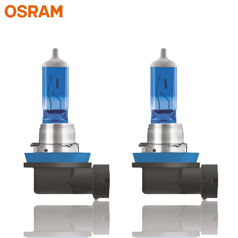 OSRAM H11 62211CBA Halogen Cool Blue Advance 12V 55W Car Original Headlight 5000K White Light +50% Brighter Genuine Lamps, Pair