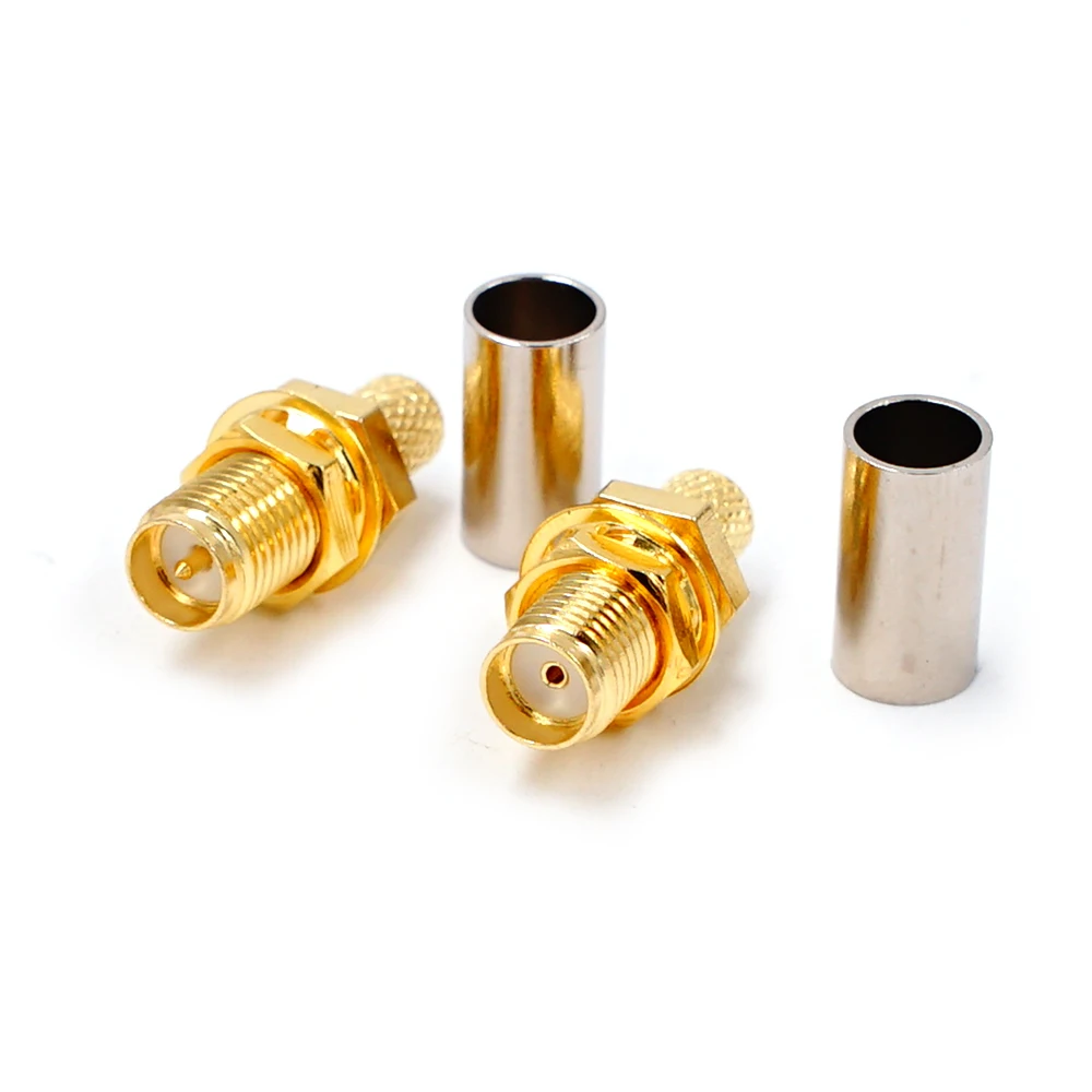 10PCS Sma-buchse Adapter RF Verbinder Sma-buchse Crimpen für RG58 RG142 RG400 LMR195 Kabel Draht SMA Stecker adapter – Detail 3