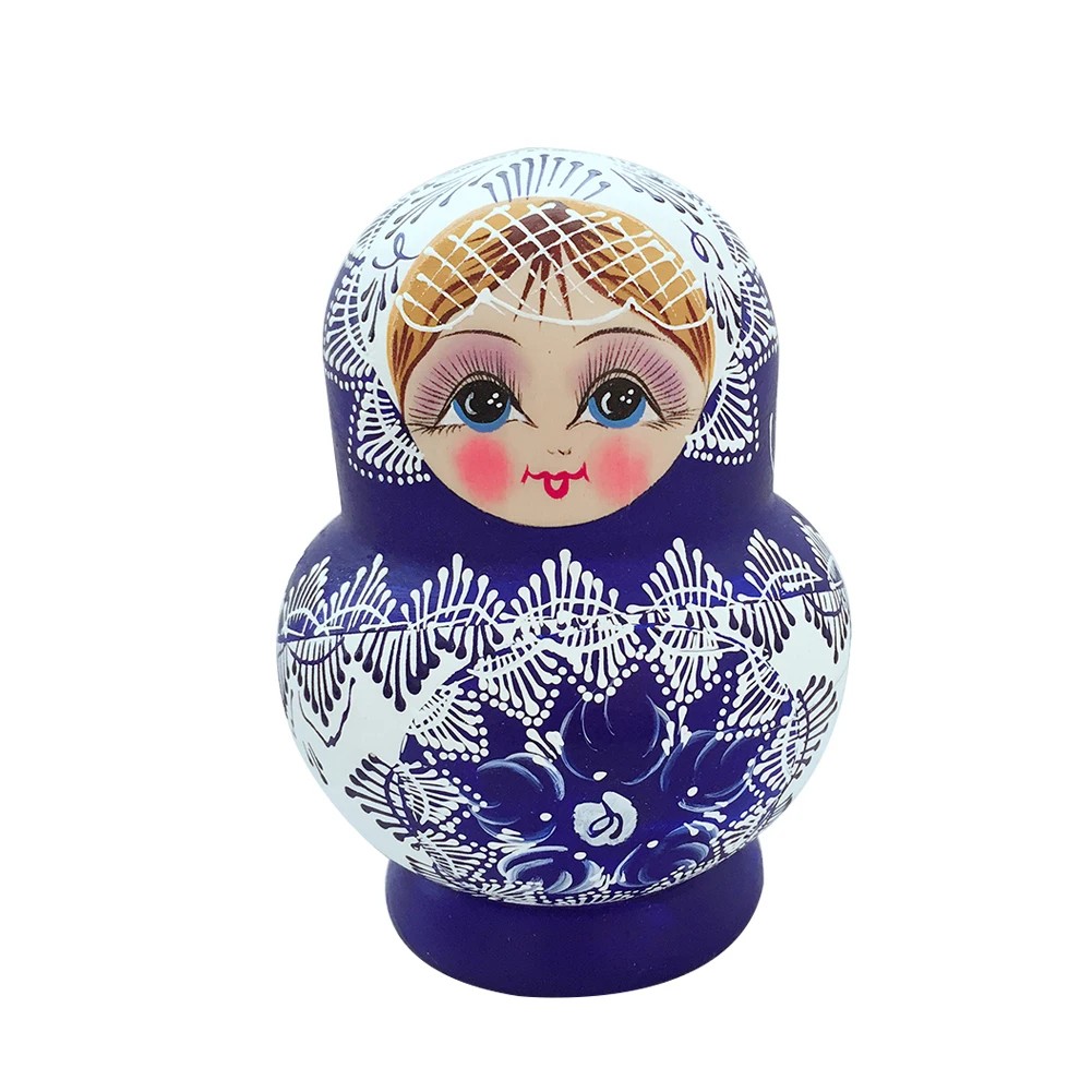 10 Teile/satz Schöne Matryoshka Holz Puppen Nesting Babuschka Russische Hand Malen für Kinder Weihnachten Spielzeug Geschenke puppen für kinder