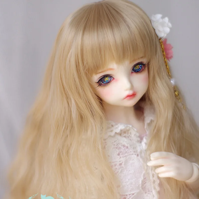 1/3 1/4 1/6 1/8 Bjd Wig High Temperature Curly Fiber Hair MSD SD Yosd For BJD Doll Wig