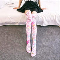 Cute Rabbit Strawberry Over The Knee Stockings Cartoon Cat Paw Print Lady Sexy Long Tube Thigh Stockings Girl Lolita Cosplay