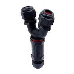 Y-type wire plug 2pin 3pin 4pin 5pin waterproof cable connector IP68 gland sleeve connectors 3-way quick tee connector