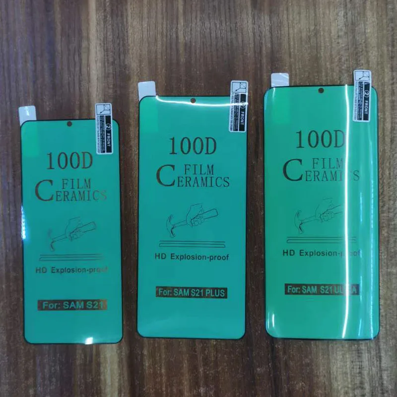 3 peças para samsung s22 s21 ultra nota 20 ultra s10 s9 mais s20 ultra nota 10 pro s21 plus 3d curvo filme de cerâmica protetor tela