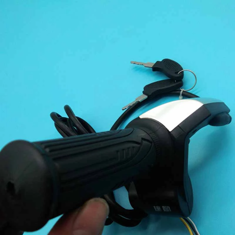 Ebike Throttle 48V Electric Bicycle Throttle Handle Accelerator, Throttle Grip Electric Scooters with Lock