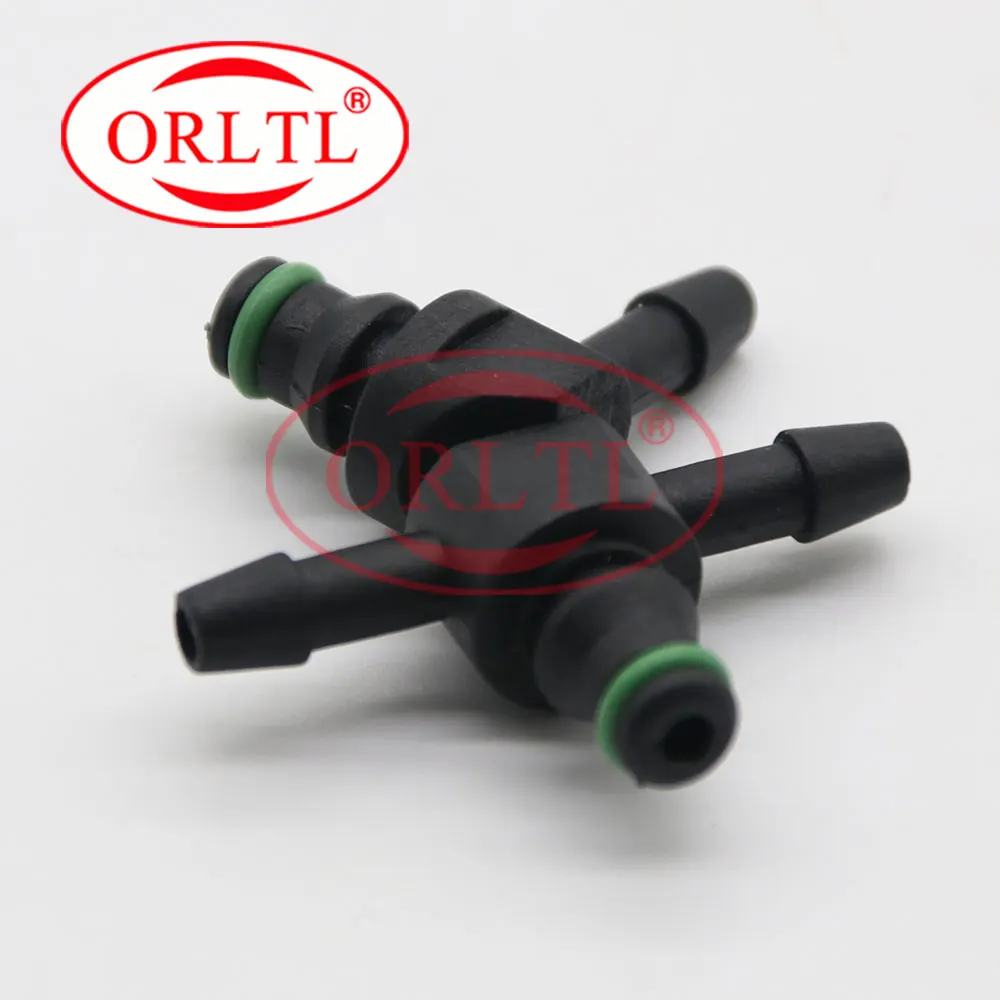 5 PCS L Type Return Oil Backflow for BOSCH for DENSO Series Diesel Cr Fuel Injector Plastic 3 Two-way Joint Pipe LOT S0538