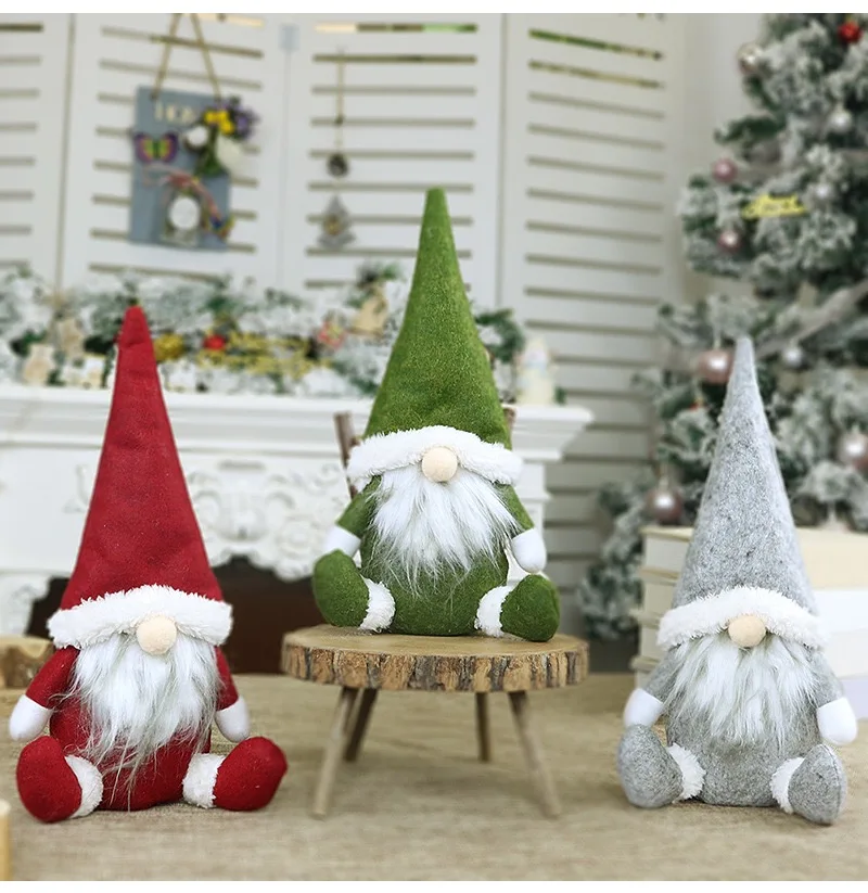 2021Christmas Decoration Gift New Year Handmade  Gnome Swedish Figurines  Faceless  Christmas Doll Cute Xmas Gift