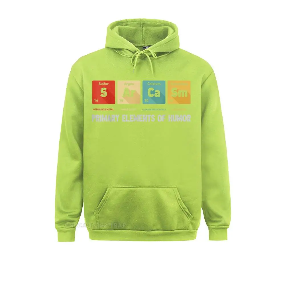 Wetenschap Sarcasme Primaire Elementen Van Humor Chemie Gepersonaliseerde Sweatshirts Groothandel Mannen Hoodies Party Lange Mouwen Kleding