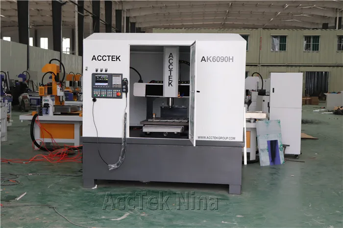 China AccTek Fully Closed Design ATC CNC Automatic Machining Center Precision Metal Mould Maker Milling Machine 6060 6090 7090