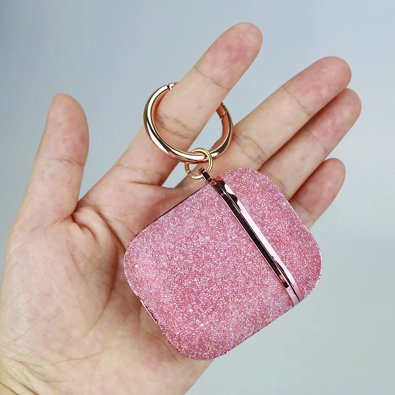 Para airpods pro 2 1 capa bonito bling diamante airpods2 acessórios do fone de ouvido air pods protetor com chaveiro para casos airpodspro