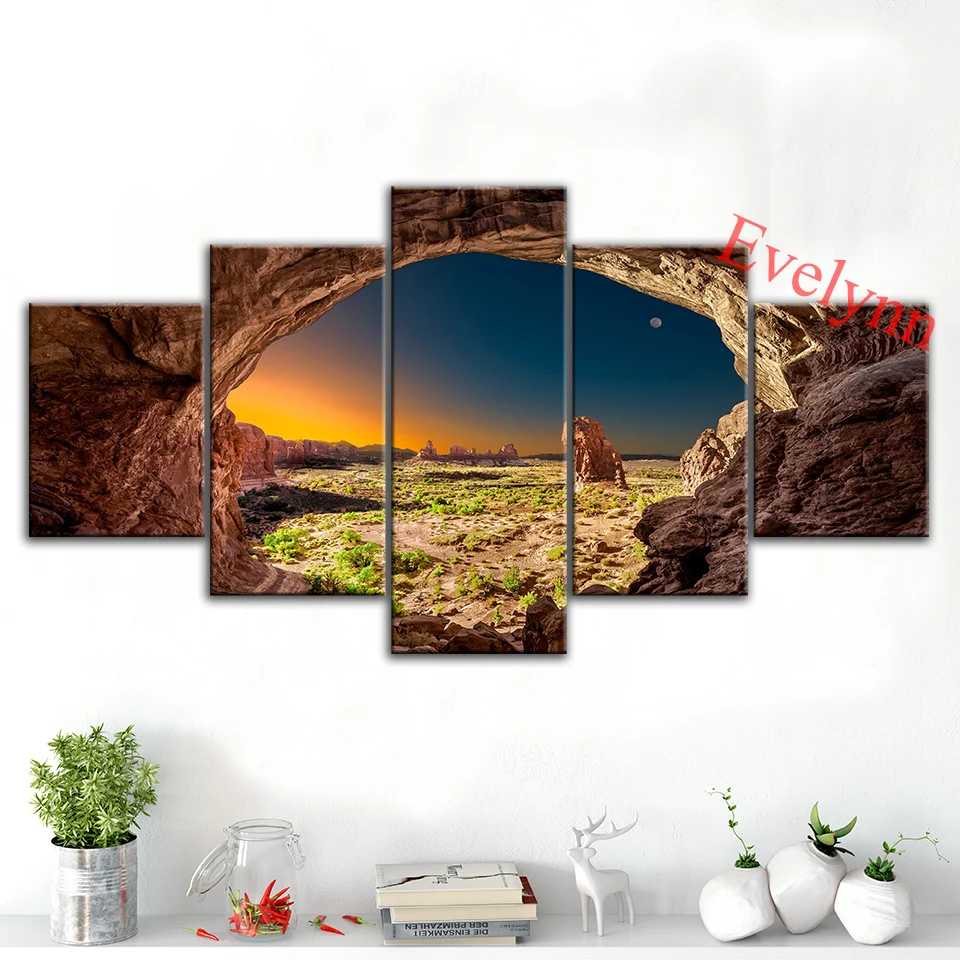 

Modern Canvas 5 Pieces Arches National Park Poster Modular Picture Hd Wall Art Prints Home Decor Painting Living Room Frame Gift