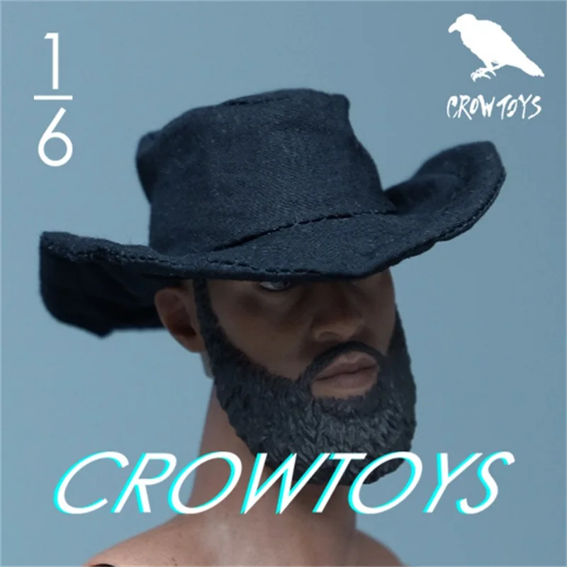 For Sale 1/6th CROWTOYS Black West Cowboy Hat Model Can Be Shaped Model For Usual 12inch Doll Figures