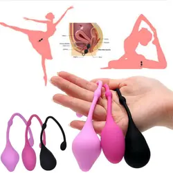 Frauen Hilfe Ben Wa Ball Weiche Sex Kugeln Ziehen Vaginale Beckenboden Musles Perlen Kegel Exerciser Silikon Kegel Kugeln