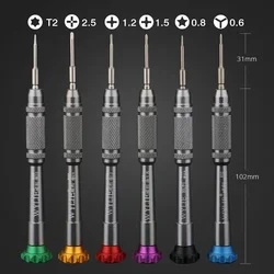 DIYFIX 6 in1 Precision Screwdriver Set For iPhone 11/ 12 Series  Mobile Phone Computer Repair Disassembly Bolt Screwdriver