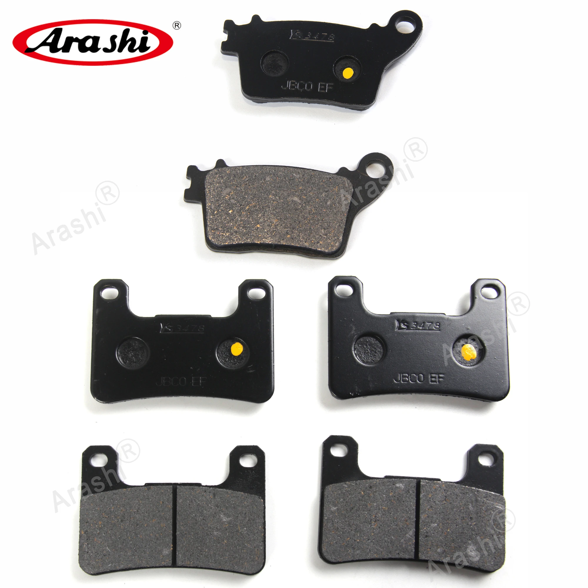 Arashi Front Rear Brake Pads For KAWASAKI ZX10R ZX 1000 2011-2015 Motor Disc Rotors Brake Pads NINJA ZX-10R ZX1000 2012 2013