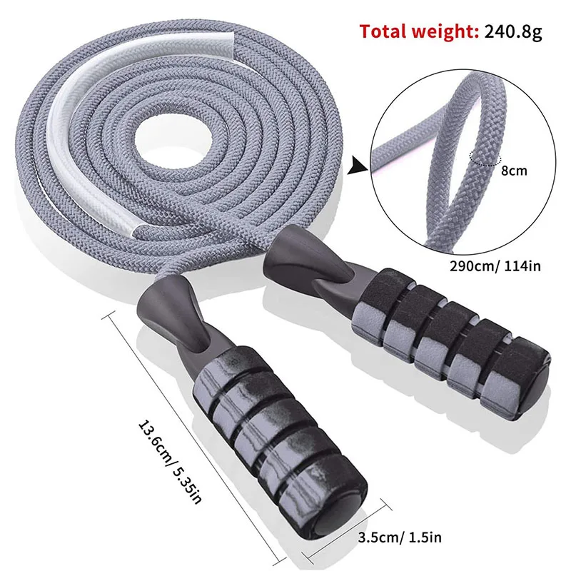 Cuerda de alambre de rodamiento de alta velocidad, cuerda de saltar de PVC TPU, cuerda ultraligera de carreras, resistente al desgaste, cuerda de