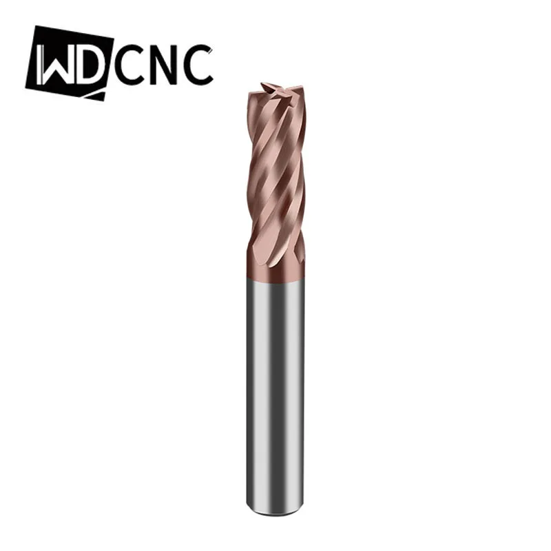 CNC كربيد نهاية المطاحن 4 الناي 1-20 مللي متر آلة التنغستن أدوات قطع المطحنة CNC راوتر بت HRC60 مطحنة