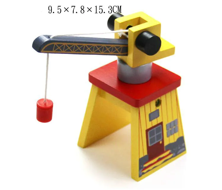 

EDWONE Two Side Crane Thom as Wooden Train Track Move Crane House Tender Compatible All Wooden Track Railway Accessories Toy