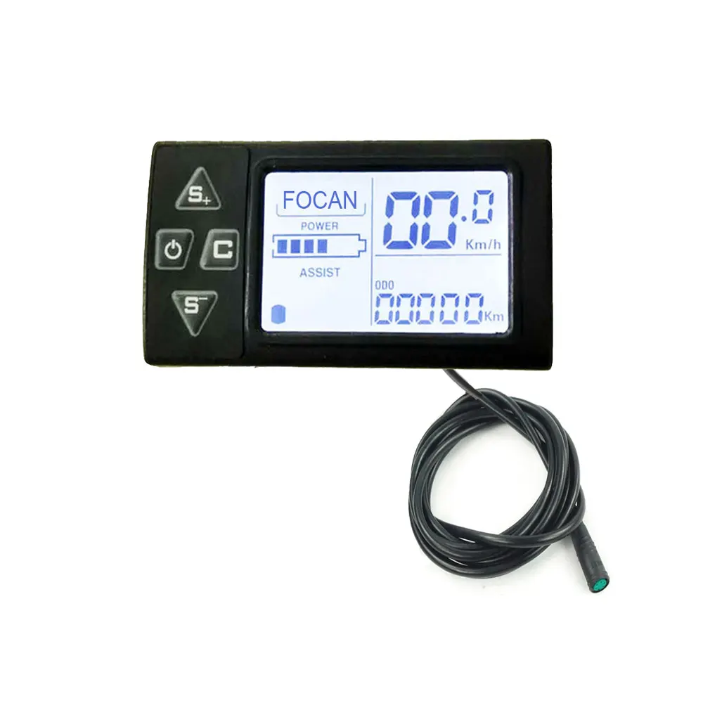 24V 36V 48V 52V 60V S861 LCD Ebike Display with SM Plug 5PIN 6PIN male female for Electric Bike BLDC Controller Control Panel