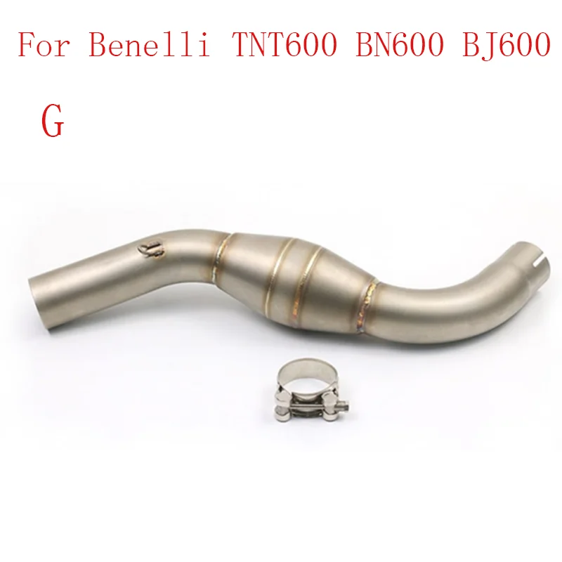 For Benelli 600 TNT600 BN600 BJ600 300 TNT300 BN300 BJ300 Exhaust Motorcycle Link Pipe Middle Tube Escape Moto