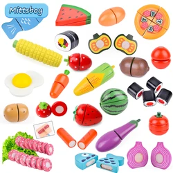 1Pcs Simulation Küche Geschnitten Obst Spielzeug Paste Holz Spielzeug Chechele Lebensmittel Obst Gemüse Pädagogisches Spielzeug Puzzle für Kinder Geschenke
