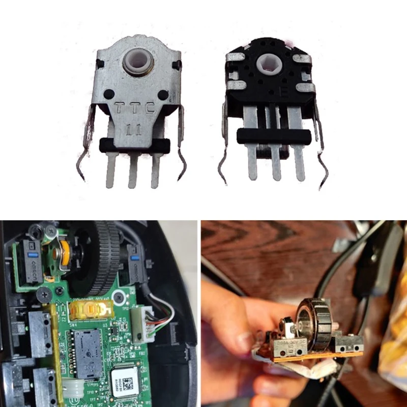 TTC 8/9/10/11mm White Core Mouse Encoder Mouse Wheel Decoder 24 Million Lifetime for RIVAL 300 Abyssus 2014 Naga A4TECH X-710