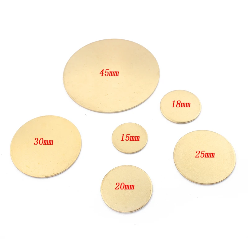 1pack Raw Brass Charms Round Disc Blank Stamping Tag Charms Pendant  For DIY Necklaces Earrings Jewelry Making