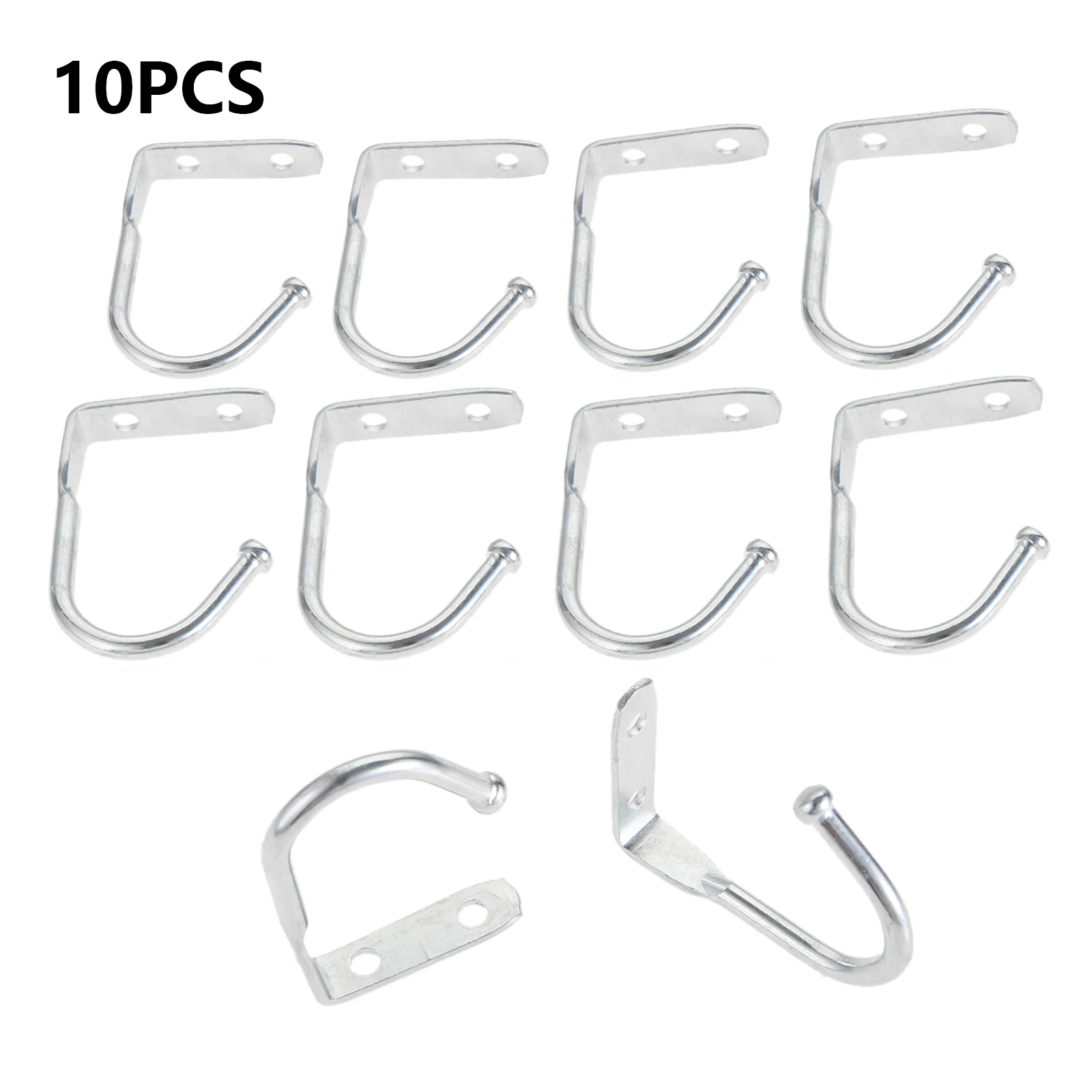 20/10/2 PCS Metal Ceiling Hooks Zinc Alloy Single Prong Bedrooms Bathrooms Kitchen Wall Hanger Hooks Coat Hat Towel Hook Silver