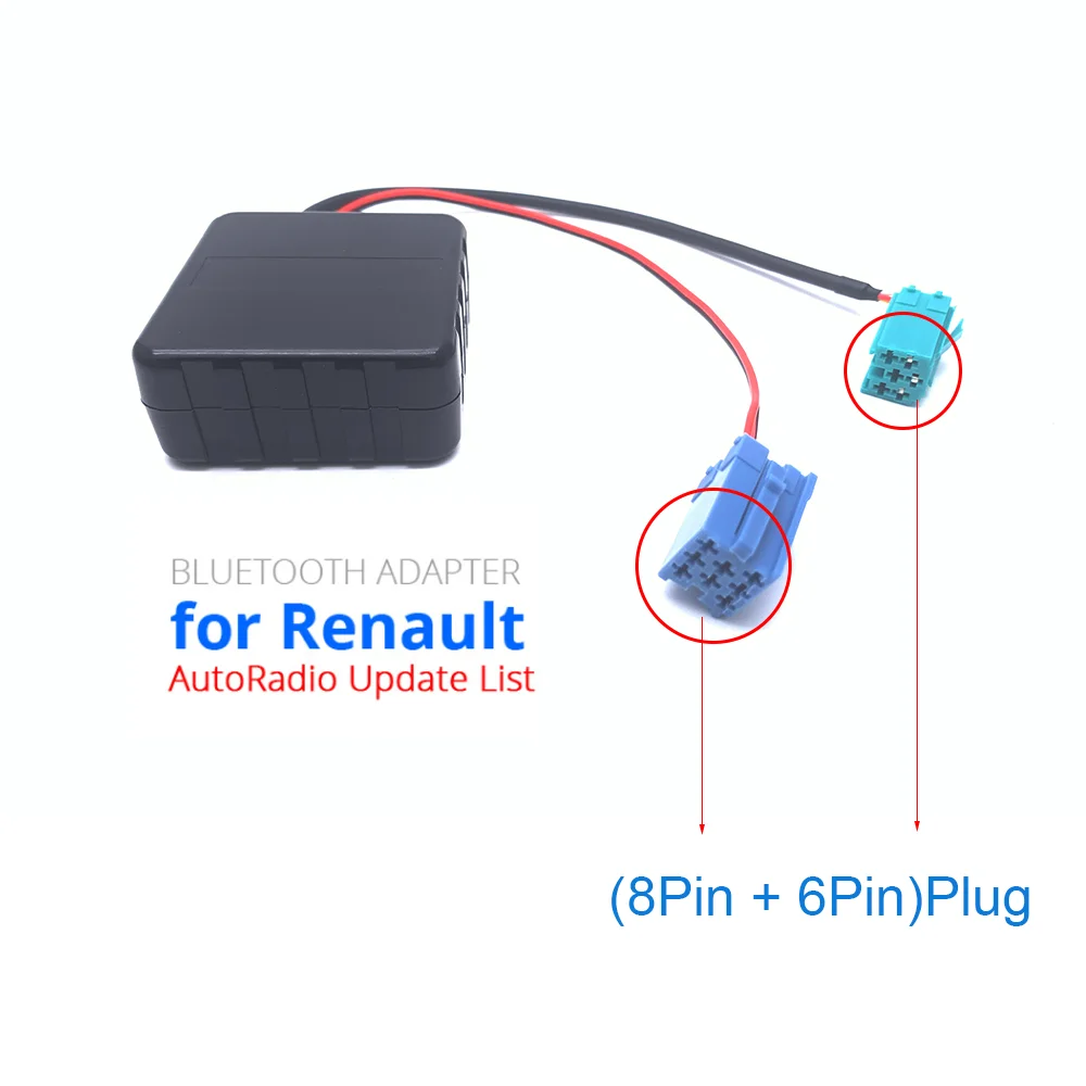 Car Bluetooth 8pin 6pin for Renault Updatelis Cable AUX Auxiliary Bluetooth Car Radio Clio Scenic Trafic Skyexpert Hifi Sound