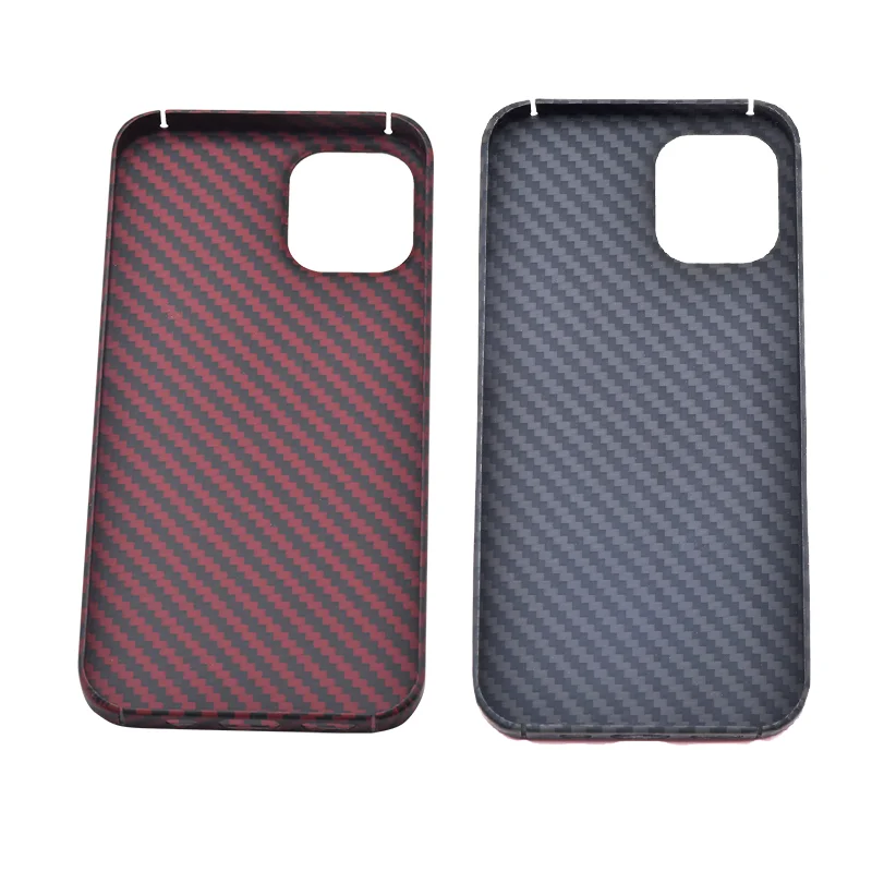 Ultra Thin  Light Anti-Fall Full Coverage  Aramid Shell Cover Real Pure Carbon Fiber Phone Case For Iphone 12 Mini Pro Max