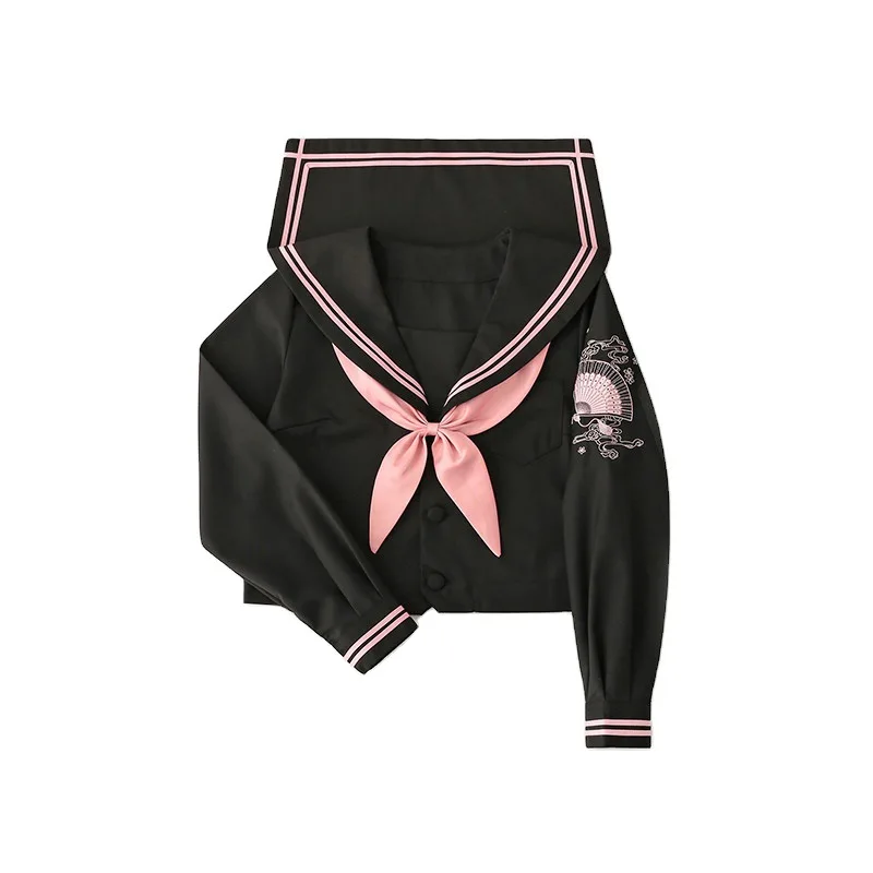 Japanse Jk Uniform Matrozenpakje School Roze Suits Meisjes Zomer Korte Mouwen Tops + Rok Schooluniform Zachte Punk Lolita kleding