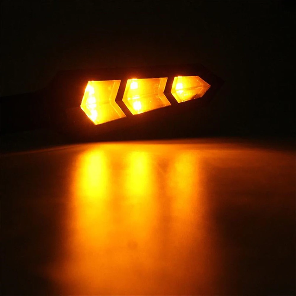 6 LED Motorcycle Turn Signal Light Flashing Motorbike Indicator Blinker Moto Waterproof Tail Lights Signal Lamp 12V