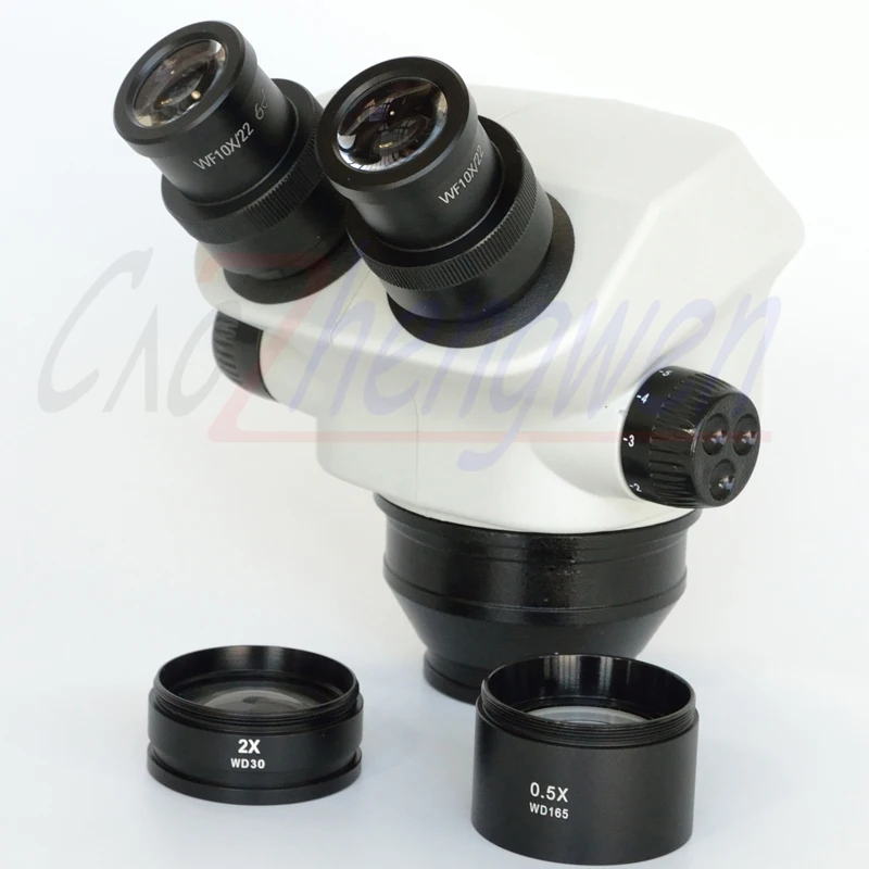 FYSCOPE 3.5X-100X lornetka głowica mikroskopu stereoskopowego aktualizacja 7X-50X WF10X/22mm okular duży pole widzenia